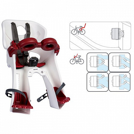 Детское велокресло Bellelli Freccia B-Fix white NBE80264