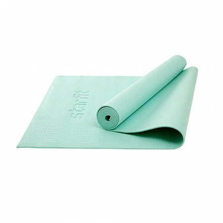 Гимнастический коврик для йоги, фитнеса Starfit FM-101 PVC turquoise (173x61x0,4)