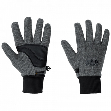 На картинке изображен Перчатки мужские Jack Wolfskin Stormlock Knit Glove phantom Перчатки мужские Jack Wolfskin Stormlock Knit Glove phantom