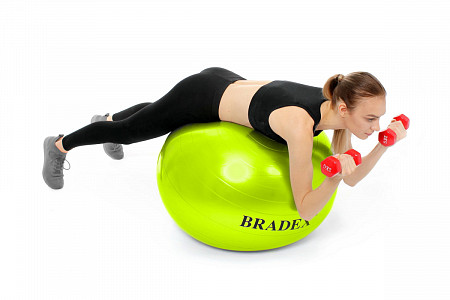 Мяч для фитнеса Bradex Фитбол-65 с насосом SF 0720 green