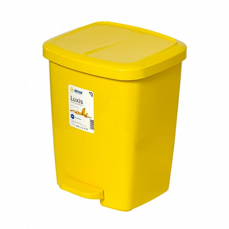 Контейнер Drina для мусора с педалью Luxis 25 л 10314 yellow