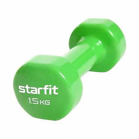 Гантель виниловая Starfit 1,5 кг DB-101 green
