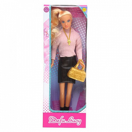 Кукла Defa Lucy Модница с сумочкой 8365 pink