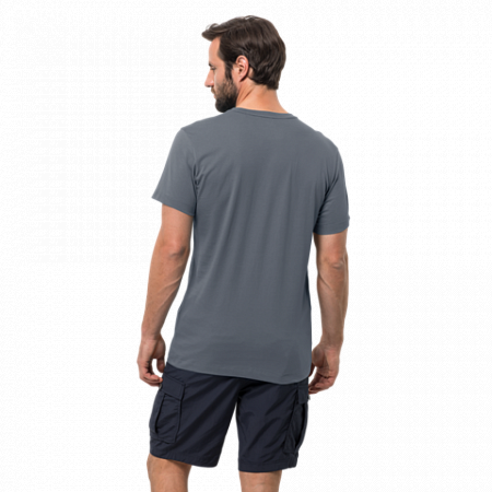 Футболка мужская Jack Wolfskin Island Hill T M pebble grey