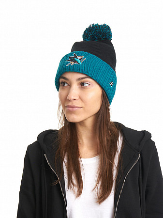 Шапка Atributika&Club NHL San Jose Sharks 59259 black/turquoise