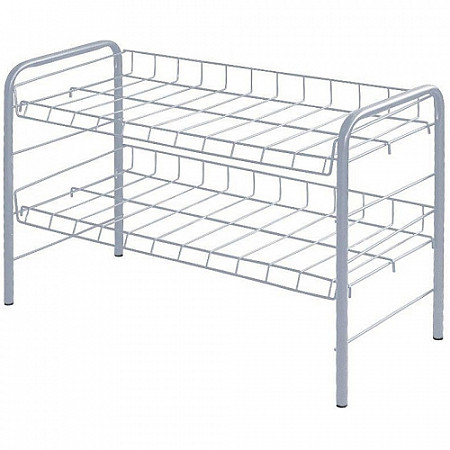 Этажерка для обуви Nika (2 полки, 4 уровня в прихожую) серая ЭТ3