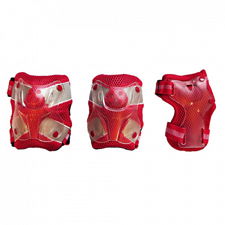 Комплект защиты для роликовых коньков Amigo Ruby Red
