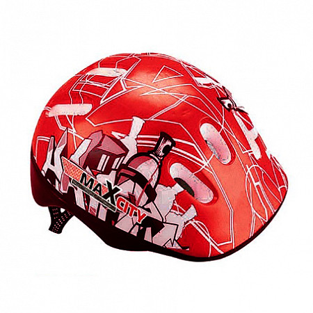 Шлем для роликовых коньков Maxcity Baby City red