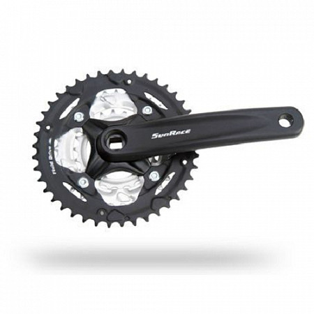 Шатуны под квадрат Sunrace 22/32/42тх170мм с защитой 8 ск. black ZTB20326