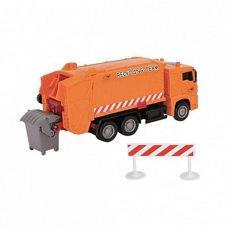 Игрушка Dickie Toys Мусороуборочная машина фрикционная 22 см (203343000) orange