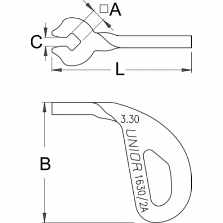 Ключ спицевый Unior 3,3 мм