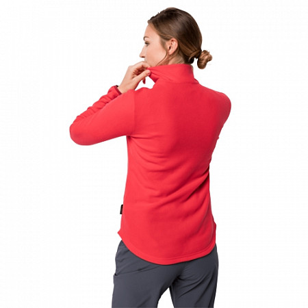 На картинке изображен Джемпер женский Jack Wolfskin Echo Women tulip red Джемпер женский Jack Wolfskin Echo Women tulip red