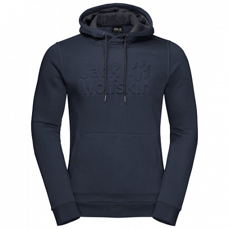 Толстовка с капюшоном мужская Jack Wolfskin Logo Hoody M night blue