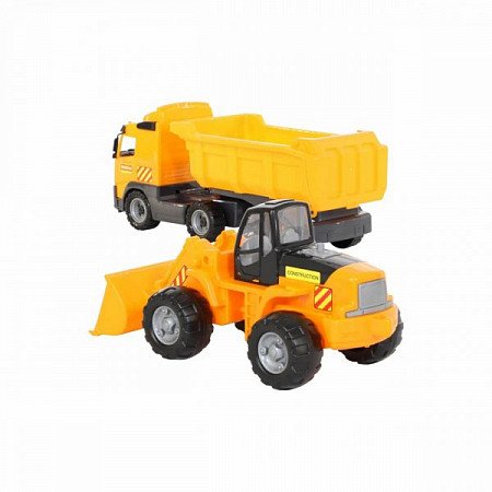 Набор Полесье Volvo автомобиль-самосвал и трактор-погрузчик 0384