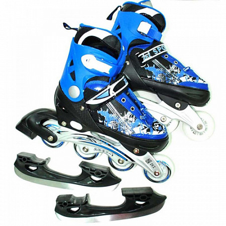 Роликовые коньки Zez Sport 6062B blue