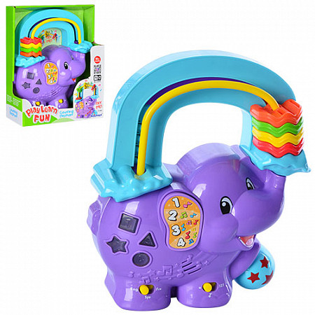 На картинке изображен Игрушка Музыкальная Keenway Считалка Веселый Слоник 31363 Игрушка Музыкальная Keenway Считалка Веселый Слоник 31363
