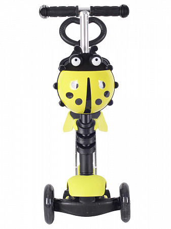 Самокат-беговел Black Aqua MG023D светящиеся колеса light green