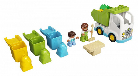 Конструктор LEGO Duplo Мусоровоз и контейнеры для раздельного сбора мусора 10945