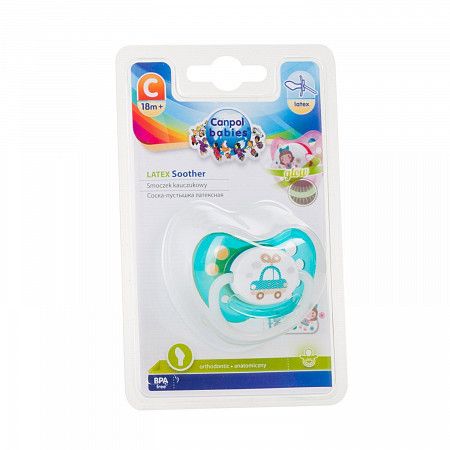 Пустышка Canpol babies Toys Латексная Ортодонтическая 18+ мес. (23/261) blue