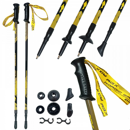 Палки для скандинавской ходьбы RGX  NWS-120 yellow/black