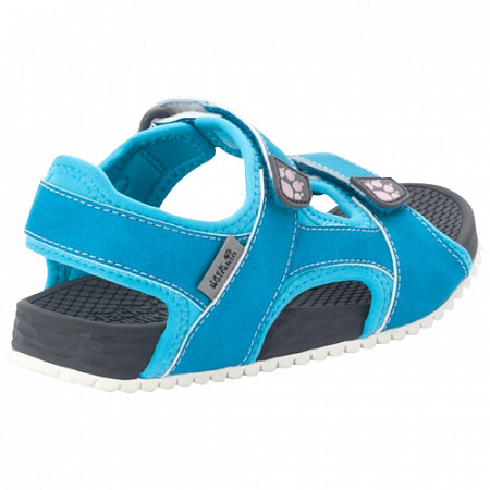 На картинке изображен Сандалии детские Jack Wolfskin Outfresh Deluxe Sandal K blue / grey Сандалии детские Jack Wolfskin Outfresh Deluxe Sandal K blue / grey
