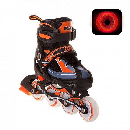 Раздвижные роликовые коньки RGX Fantom Orange (светящиеся колеса)