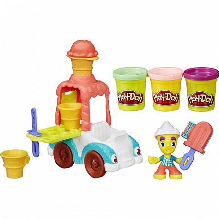 На картинке изображен Игровой набор Play-Doh Город Грузовичок с мороженым (B3417) Игровой набор Play-Doh Город Грузовичок с мороженым (B3417)