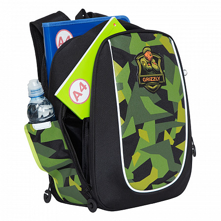 Рюкзак школьный GRIZZLY RAf-193-8 /1 black/light blue