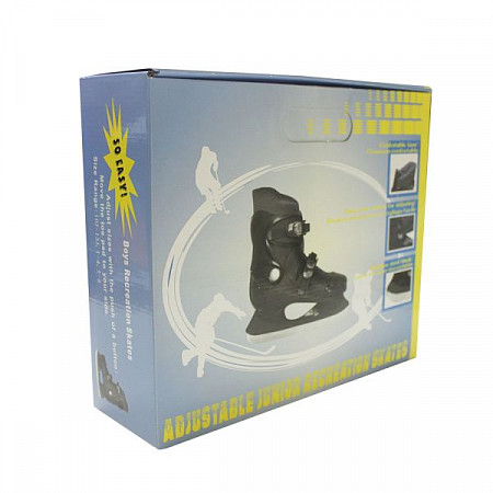 На картинке изображен Раздвижные коньки Ice Skates S1738 Black Раздвижные коньки Ice Skates S1738 Black