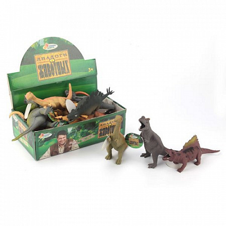 На картинке изображен Игрушка Играем Вместе Динозавр-тянучка W6328-DINOSAURS Игрушка Играем Вместе Динозавр-тянучка W6328-DINOSAURS