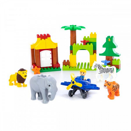 Конструктор Полесье Макси Зоопарк 138 элементов 77721