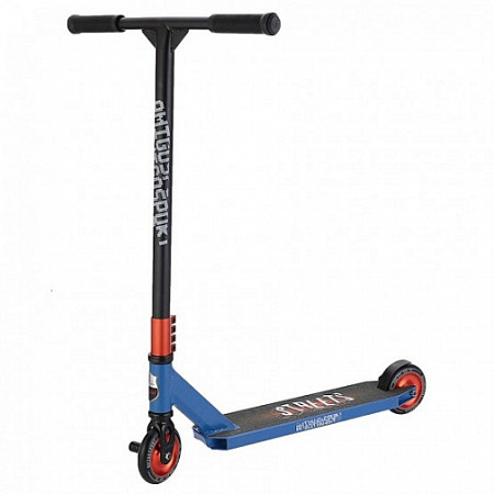 На картинке изображен Самокат трюковой Explore Street Super black/blue Самокат трюковой Explore Street Super black/blue