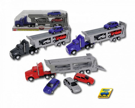 На картинке изображен Игрушка Dickie Toys Автовоз с 4 машинками 32 см (203414759) 1 шт. (в ассортименте) Игрушка Dickie Toys Автовоз с 4 машинками 32 см (203414759) 1 шт. (в ассортименте)