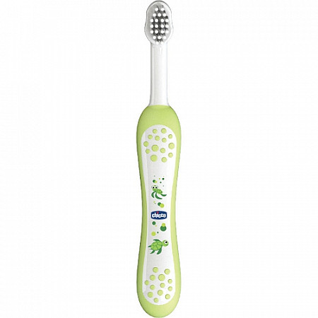 Зубная щетка с эргономичной ручкой Chicco 6+ мес 00006958000000 green