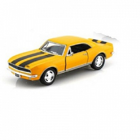 Модель авто инерционная Kinsmart Chevrolet Camaro 1967г KT5341W Yellow