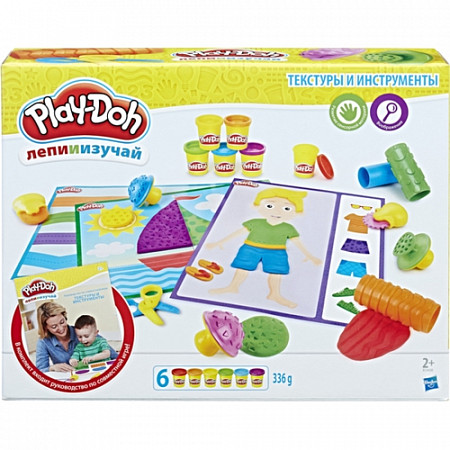 На картинке изображен Игровой набор Play-Doh Текстуры и инструменты (B3408) Игровой набор Play-Doh Текстуры и инструменты (B3408)
