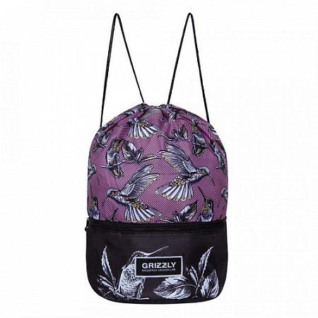 Мешок для обуви GRIZZLY OM-93-6 /1 pink/black