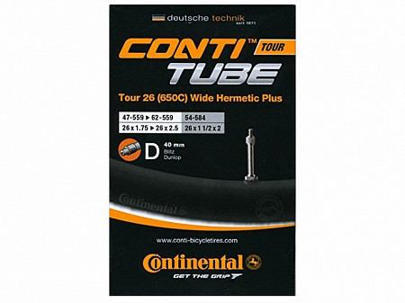 Велокамера Continental Tour 26" wide Hermetic Plus, 47-559/62-559,D40, 01815810000