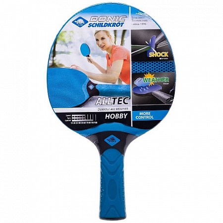 Ракетка для настольного тенниса Donic Schildkrot Alltec Hobby, всепогодная blue/black
