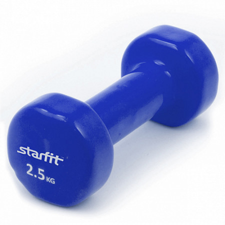 Гантель виниловая Starfit Core 2.5 кг DB-101 blue