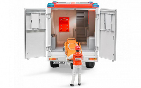Машинка Bruder Cкорая помощь Mercedes Sprinter с водителем (02536)