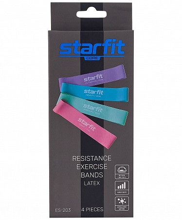 Мини-эспандеры Starfit ES-203 комплект 4 шт pastel	