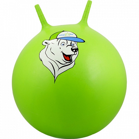 Мяч-попрыгун, для фитнеса (фитбол) Starfit Медвеженок с рожками GB-403 65 см green