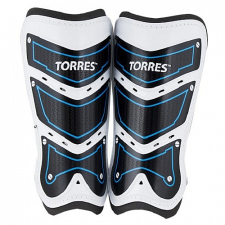 Щитки футбольные Torres Training black/white/blue