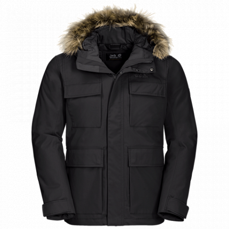 На картинке изображен Куртка мужская Jack Wolfskin Point Barrow black Куртка мужская Jack Wolfskin Point Barrow black