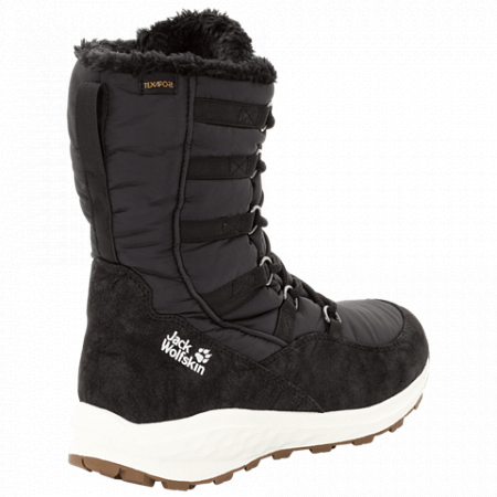 На картинке изображен Ботинки женские Jack Wolfskin Nevada Texapore High W black / off-white Ботинки женские Jack Wolfskin Nevada Texapore High W black / off-white