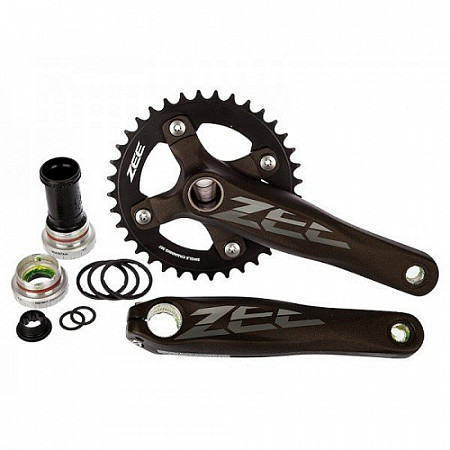 На картинке изображен Система Sunrace Zee, M645, 165мм, 36T с кареткой для 83мм EFCM645AA6X Система Sunrace Zee, M645, 165мм, 36T с кареткой для 83мм EFCM645AA6X