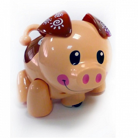 На картинке изображен Музыкальная игрушка Свинка EM-091A Brown Музыкальная игрушка Свинка EM-091A Brown