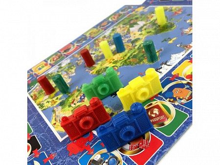 На картинке изображен Настольная игра Play Land Кругосветное путешествие Новая версия L-197 Настольная игра Play Land Кругосветное путешествие Новая версия L-197