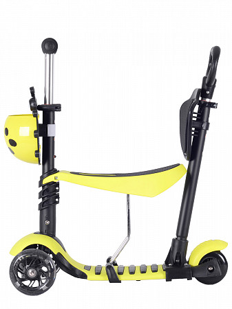 Самокат-беговел Black Aqua MG023D светящиеся колеса light green